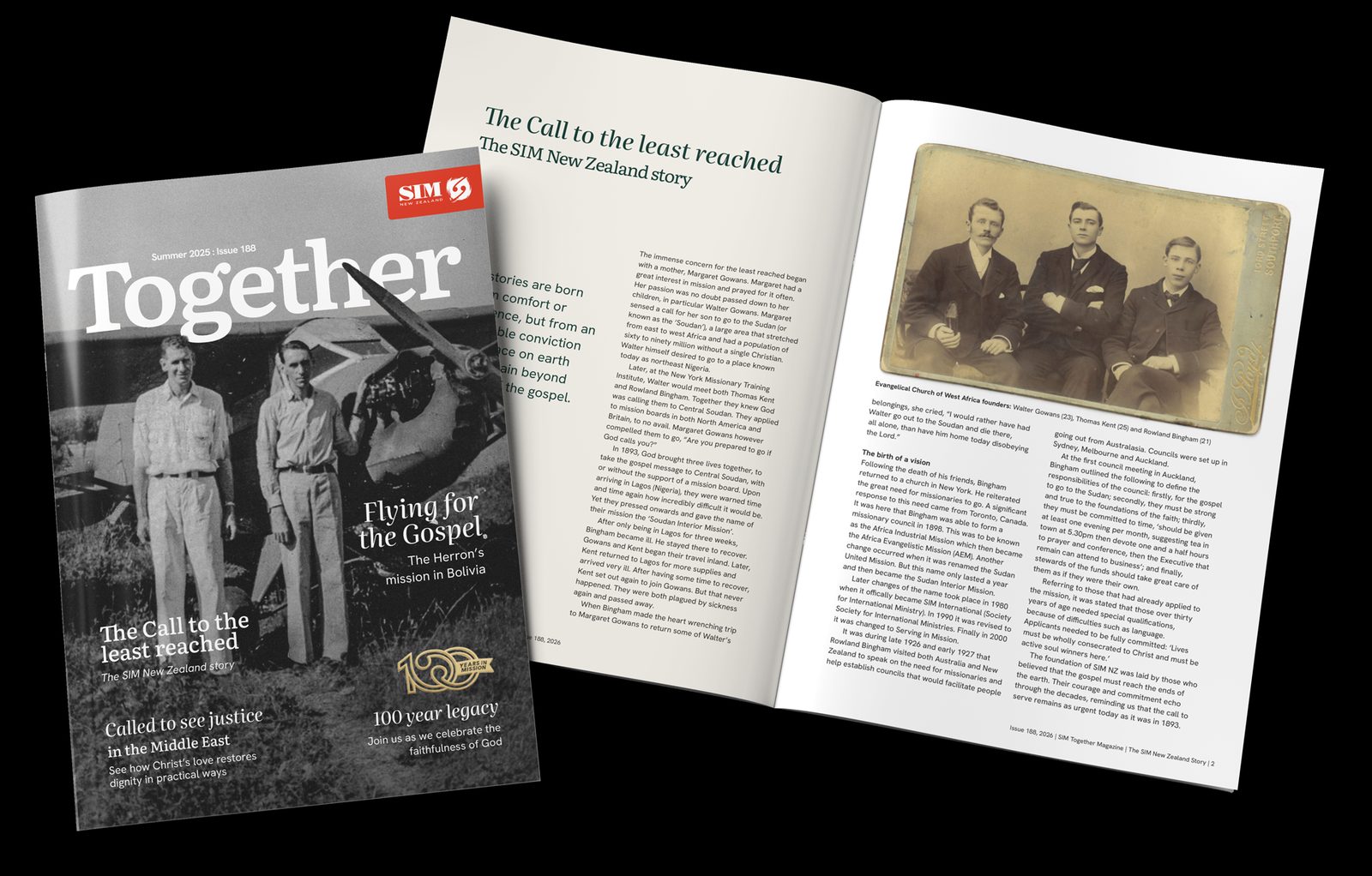Together magazine cover and spread